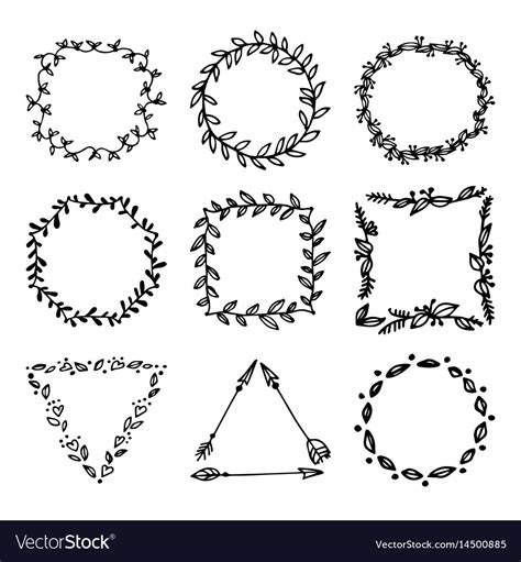Hand Drawn Doodle Laurels And Wreaths Royalty Free Vector