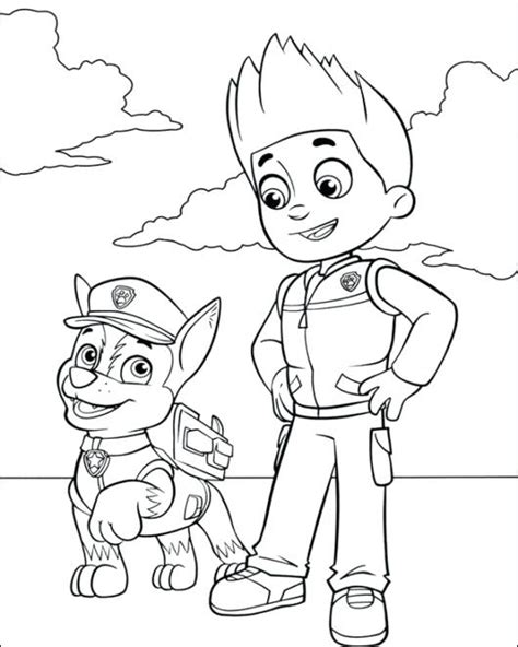 Nick Jr Coloring Pages Paw Patrol At Free Printable