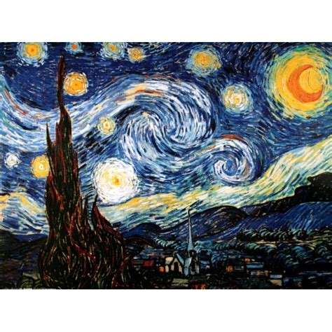 Art Print Vincent Van Gogh Starry Night 1889 80 X 60 Cm