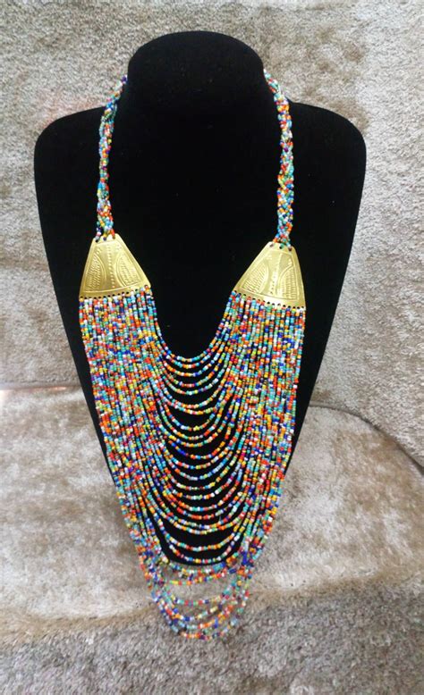 Beaded Necklace African Jewelry Etsy