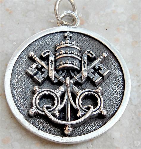 Vatican Christianity Crossed Keys Crown St Peter Papal Keys Etsy