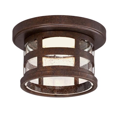 Home depot outdoor flush mount ceiling light. Design House Washburn Small 1-Light Rustic Bronze ...
