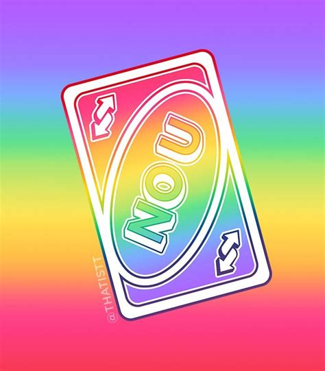 Rainbow Meme Uno Reverse Card