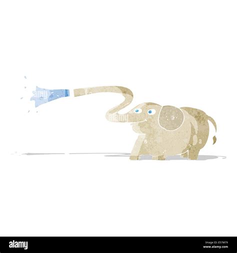 Cartoon Elephant Squirting Water Stock Vector Image Art Alamy