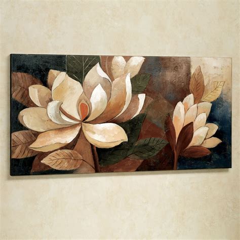 Magnolia Glow Floral Canvas Wall Art