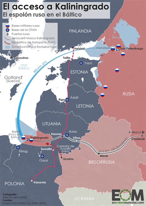 Las Rutas De Acceso A Kaliningrado El Enclave De Rusia En La Otan Mapas De El Orden Mundial Eom