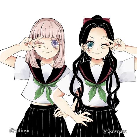 Natsuo And Nagisa Kny Oc Collab Personagens De Anime Feminino