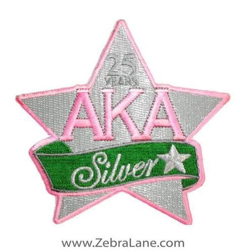 Alpha Kappa Alpha Silver Star Patch 4 Inch Embroidered Patch Can Be