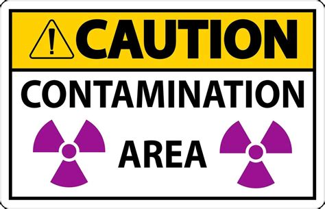 Radioactive Materials Sign Caution Contamination Area 25731255 Vector