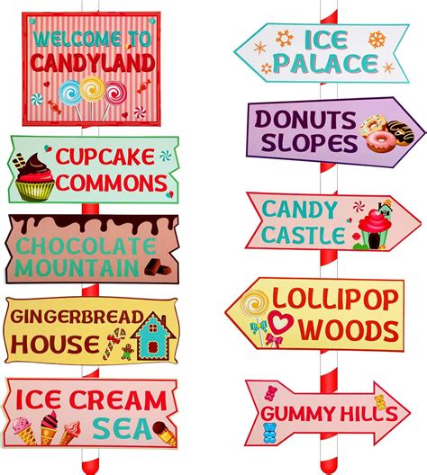 Candyland Signs Printable Printable Templates