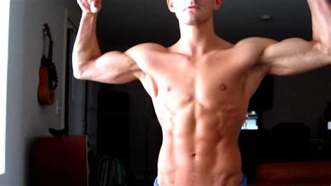 Lean Bodybuilder Flexing Muscles Youtube
