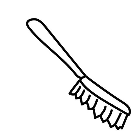 Premium Vector Cleaning Brush Vector Hand Drawn Doodle Style Element