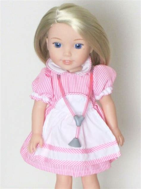 Doll Clothes 145 Nurse Candy Striper Halloween Costume For Wellie