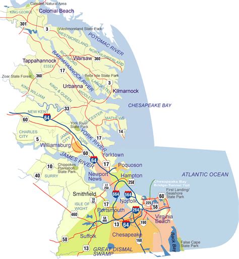 Tidewater Map