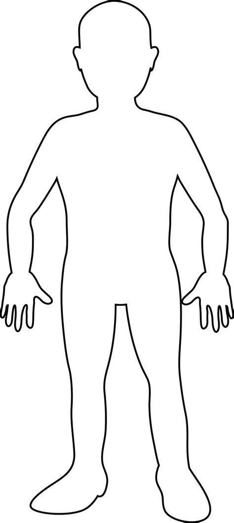 Human Body Outline Printable Printable Outline Person Clipart Best