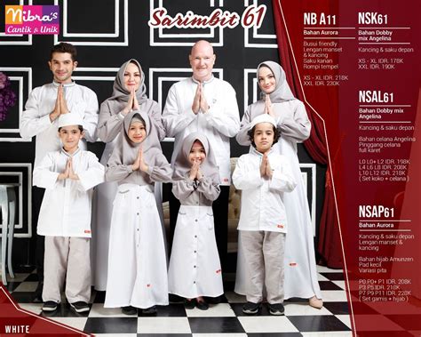Ini adalah toko baju couple online terlengkap. Baju Couple Keluarga - Nibras 61 White | Baju muslim, Baju kaos, Muslim