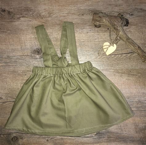 Handmade khaki overall skirt | Overall skirt, Stylish 