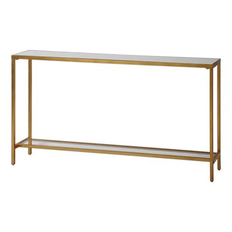 Hayley Console Table In Gold Ashley Taylor Home