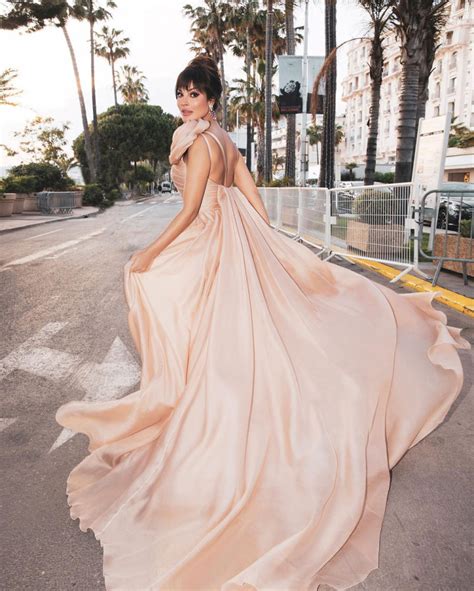 nadine nassib njeim wore a georges chakra dress to the chopard art even in cannes