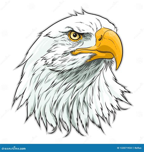 Eagle Head Circle Design Cartoon Vector 51659825