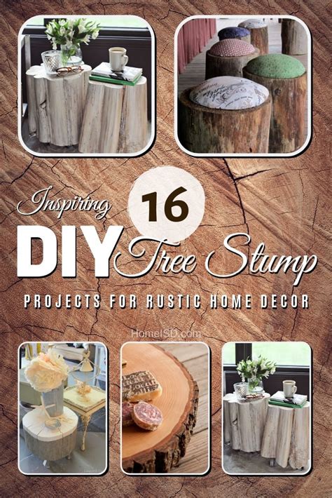 16 Inspiring Diy Tree Stump Projects For Rustic Decor