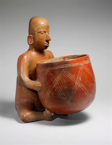 Seated Figure With Vessel B C A D Mexico Mesoamerica