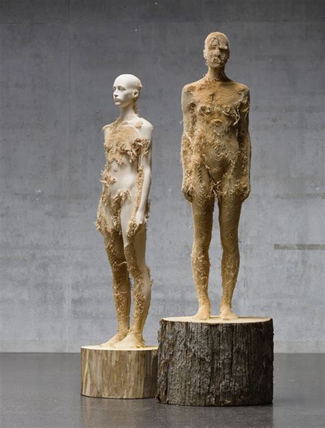 Distressed Wood Figures By Aron Demetz Interiorzine