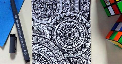 Doodle Circular Pattern Design By Piccandle Shapes Colors Zentangle