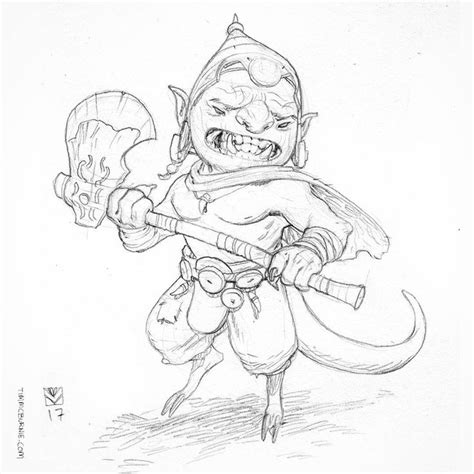 A Drawing Of A Demon Holding A Baseball Bat