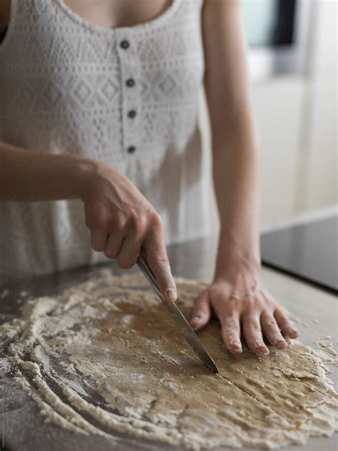 Woman Making Dough Stripes By Stocksy Contributor Milles Studio Stocksy