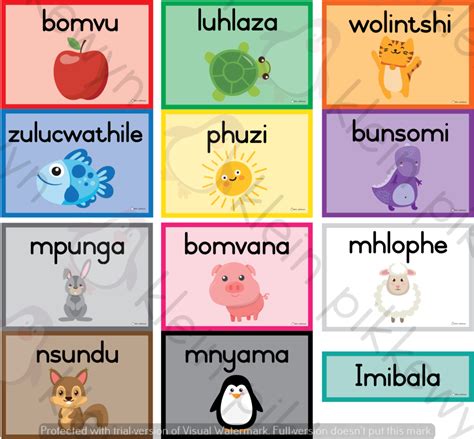 Isizulu Afr Izilwane Zasemapulazini Plaasdiere Teacha