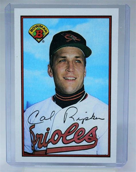 Shortstop and third baseman bats: Cal Ripken Jr. Bowman 1989 Trading Card New From Pack | Cal ripken jr., Baseball cards, Baseball ...