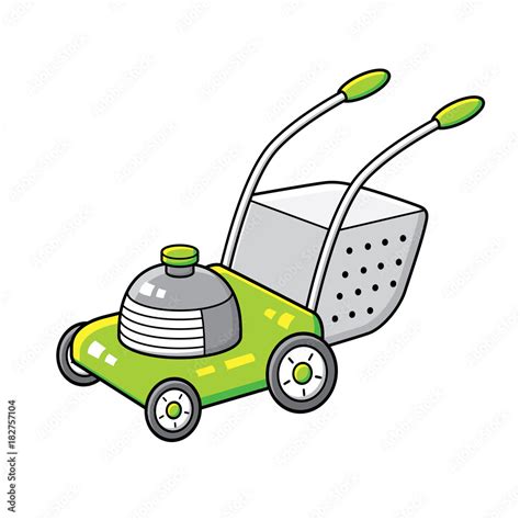 Green Lawn Mower Vector Isolated Stock Vector Adobe Stock