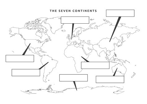 Label The 7 Continents And 5 Oceans Worksheet