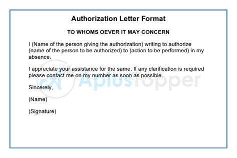 letter of authorization on my behalf collection letter template collection