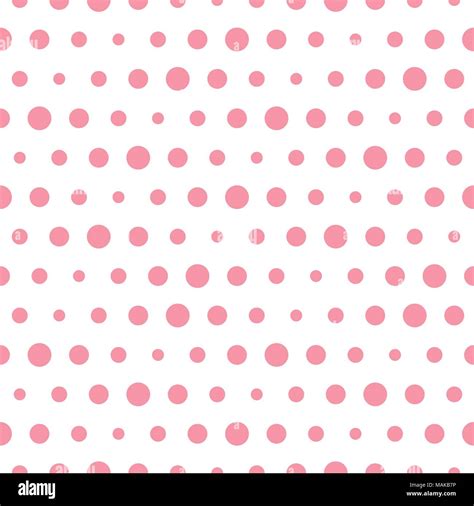 Vector Pink Polka Dot Seamless Pattern Circles Of Different Sizes On