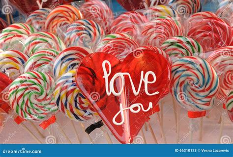 Love You Lollipop I Stock Image Image Of Color City 66310123