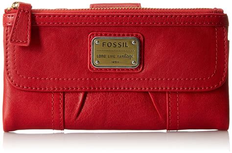 Fossil Womens Cora Leather Wallet Clutch Organizer Wallet Clutch