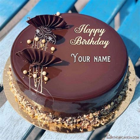 Customize Happy Chocolate Birthday Cake With Name Chocolate Cake With Name Birthday Cake