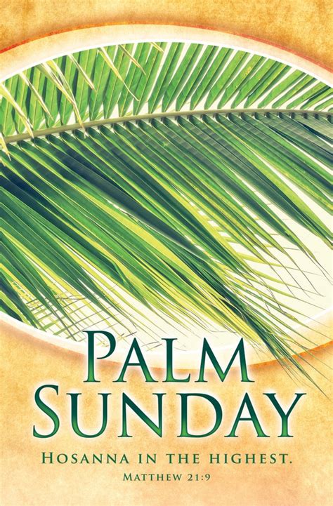 Hosanna In The Highest Palm Sunday Letter Size Bulletin Church Partner
