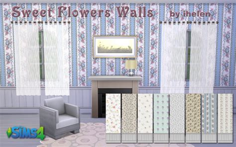 Sims 4 Ccs The Best Floral Wallpaper By Ihelensims