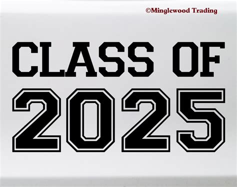Class Of 2025 Vinyl Sticker Graduate High School College Die Cut Decal
