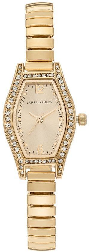 Laura Ashley Womens Crystal Expansion Watch Crystal Watches Gold