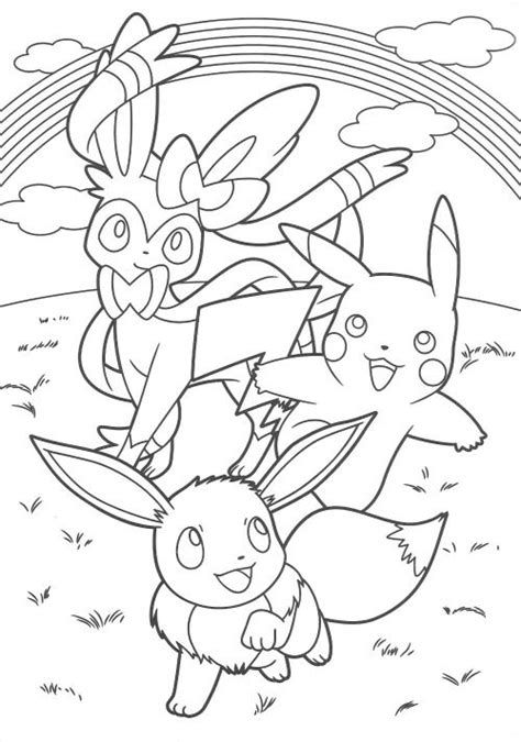 Pikachu And Eevee Friends Coloring Book Pokemon Coloring Pages