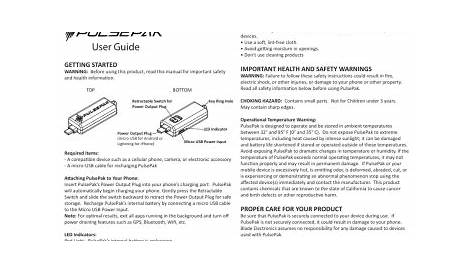 blade pulsepak user manual