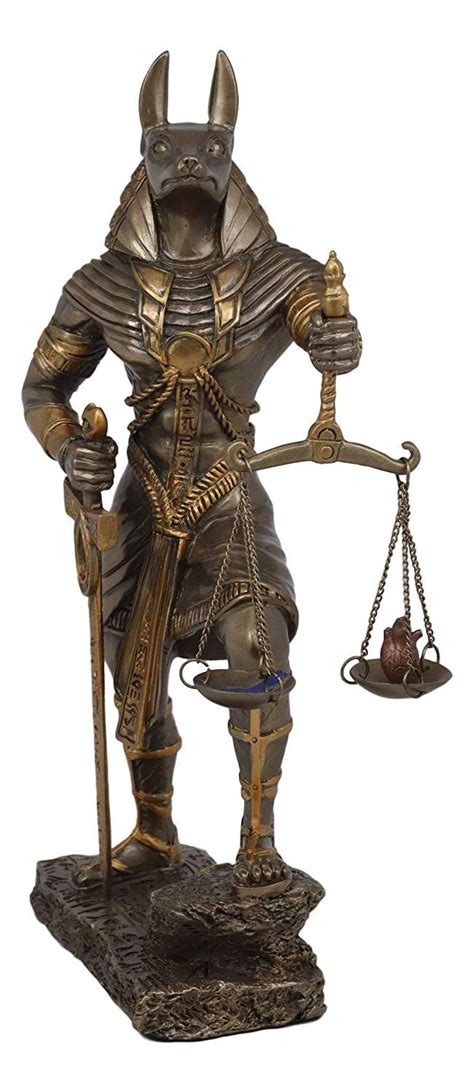 God Anubis With Scales Of Justice Statue Figurine 10 Tall Faux Bronze Resin In 2021 Ancient