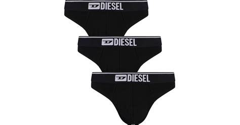 Diesel Cotton 3 Pack String Thongs In Black For Men Lyst Uk