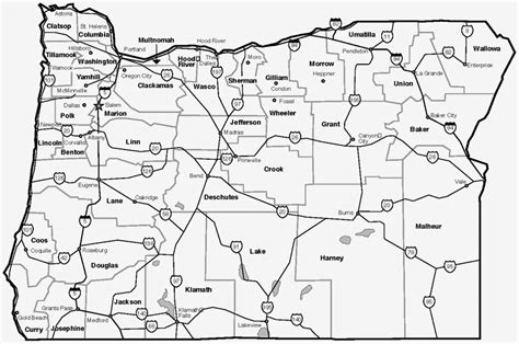 Highway Map Of Oregon Path Map