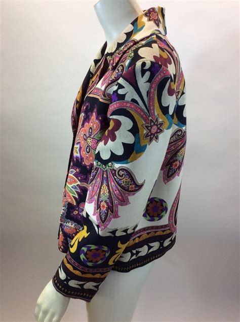Etro Multi Color Print Jacket Nwt For Sale At 1stdibs