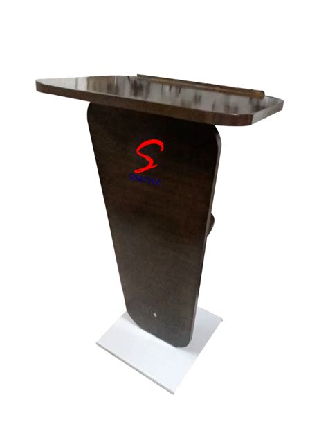 Brown Wooden Teak Plywood And Stainless Steel Podium Sp 526 Size